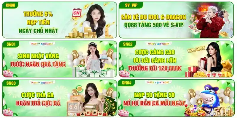 Khuyến mãi ngập tràn tại sảnh games qq88